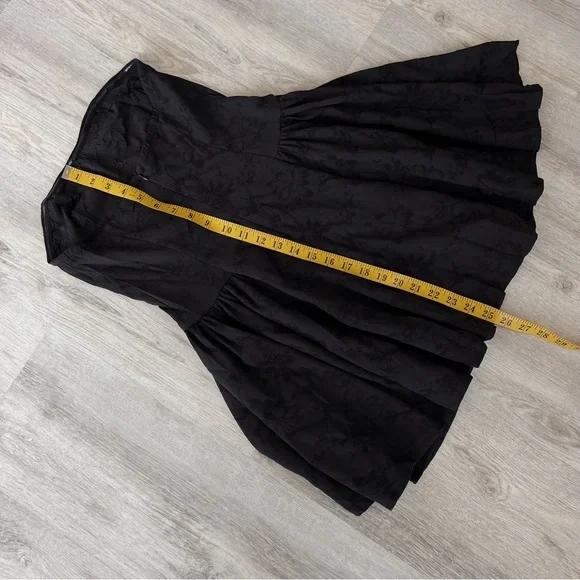 BLACK STRAPLESS EMBRIODERED SWEETHEART DRESS - Picture 6 of 10